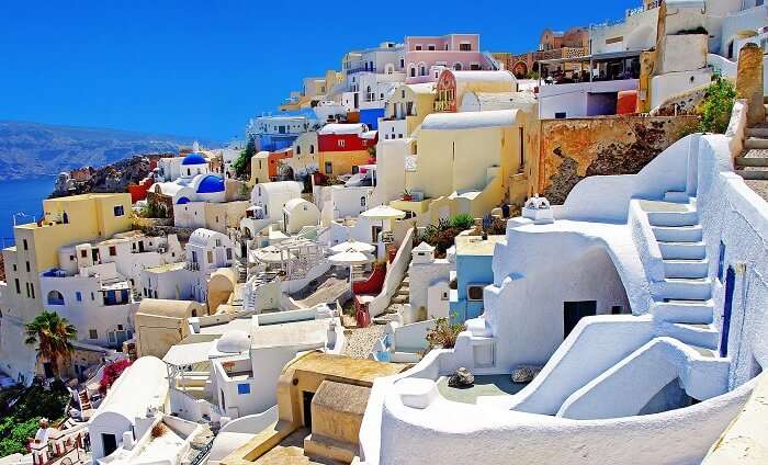 These colorful houses of Santorini have drawn many movie directors and producers to its magical land