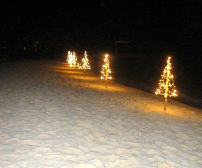 The well lit area around the Viu Bar