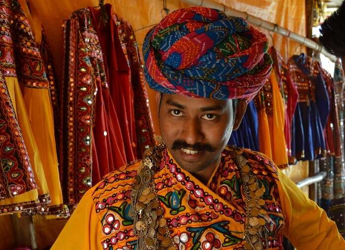 Arvind in typical Rajasthani attire