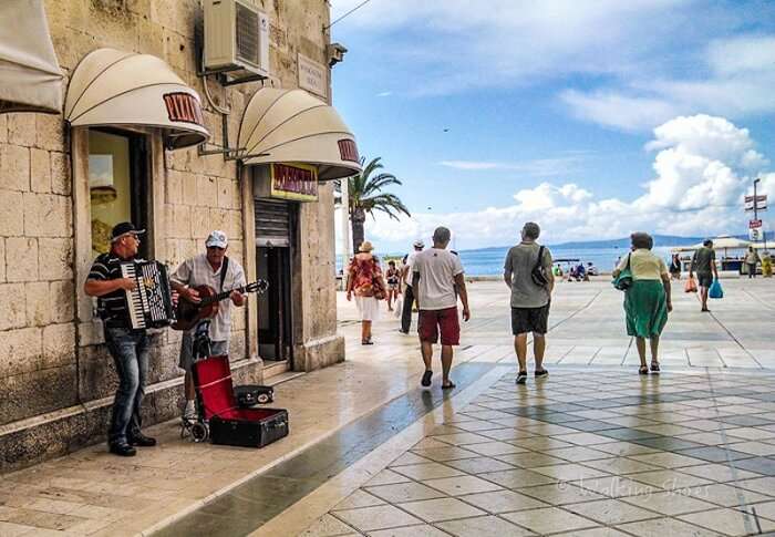 Leena clicking photos of tourists in Croatia