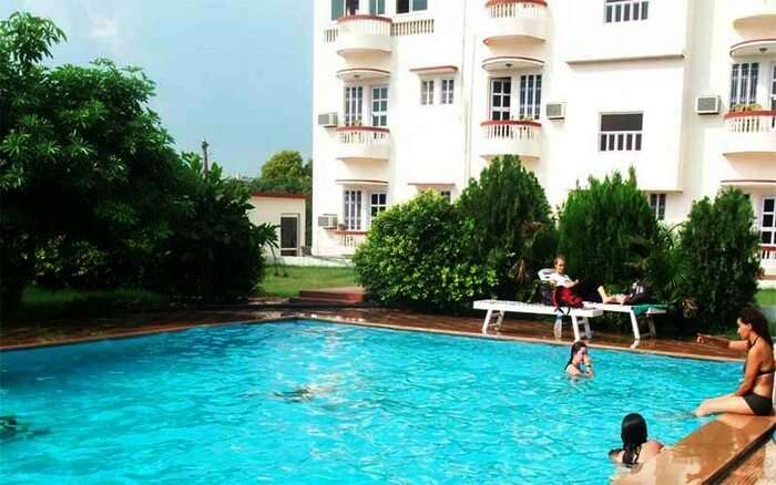 The pool at Green Park resort guarantees a rejuvenating stay
