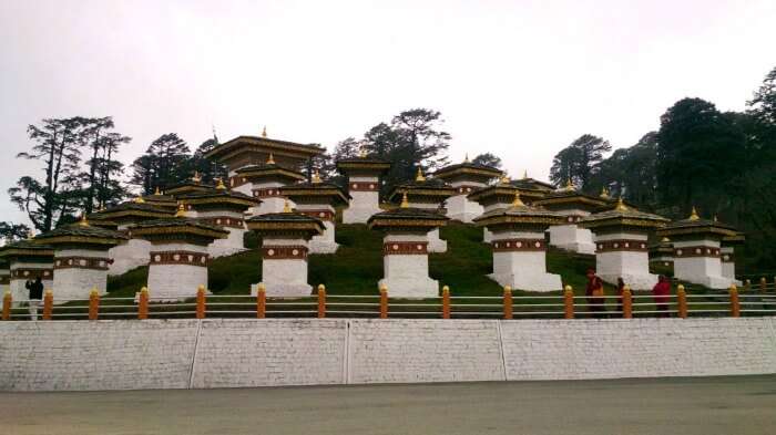 Gorgeous view of the Dochula Pass on a clear day 