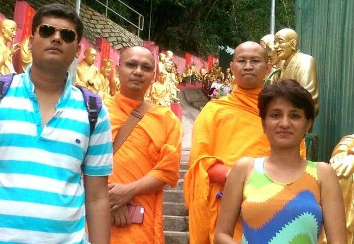 Picture perfect with the monks in Hong Kong