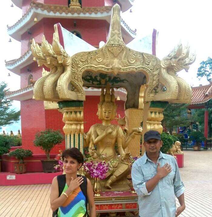 Enjoying our last visit to the Monastry in Hong Kong