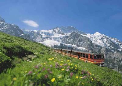 Do not miss the train ride in Interlaken on a trip to Switzerland