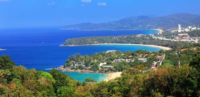 Enjoying a bird’s eye view from the Karon View point which is one of the best things to do in Phuket