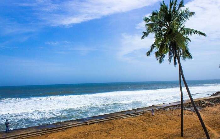 Samudra Beach is considered to be one of the least crowded places to visit in Kovalam