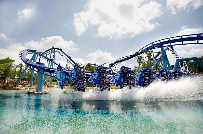 The new roller coaster in SeaWorld