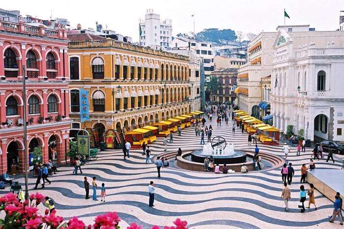 A day scene at Senado Square in Macau