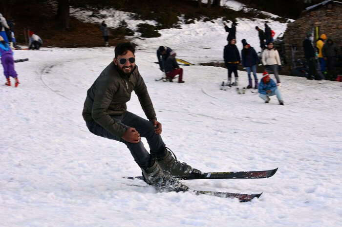 People usually visit Auli for skiing during winters