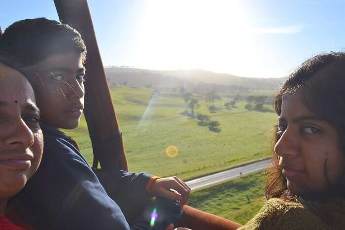 View from Hot Air Balloon in Australia