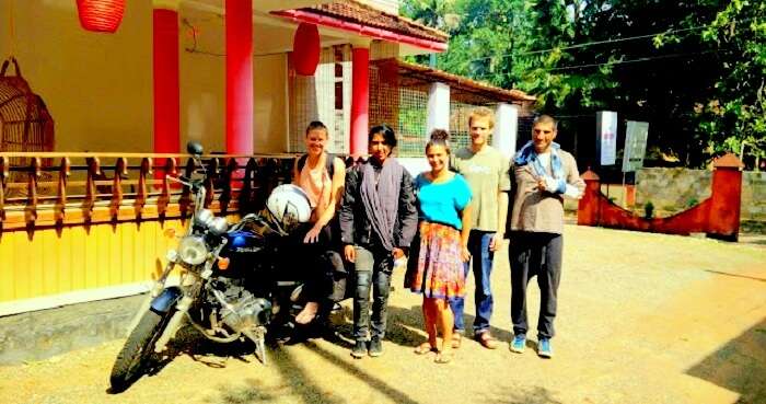 Candida and her friends in Trivandrum