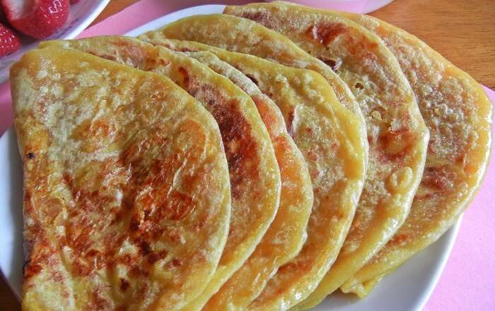 The sweet Dal Obbattu that is a popular street food in Bangalore