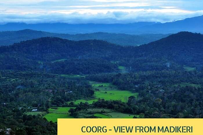 View of Coorg from the seat of Raja in Madikeri