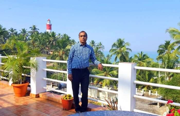 Mohan at his resort in Kerala