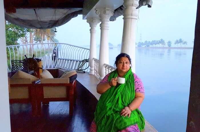 Mohan's wife at the houseboat