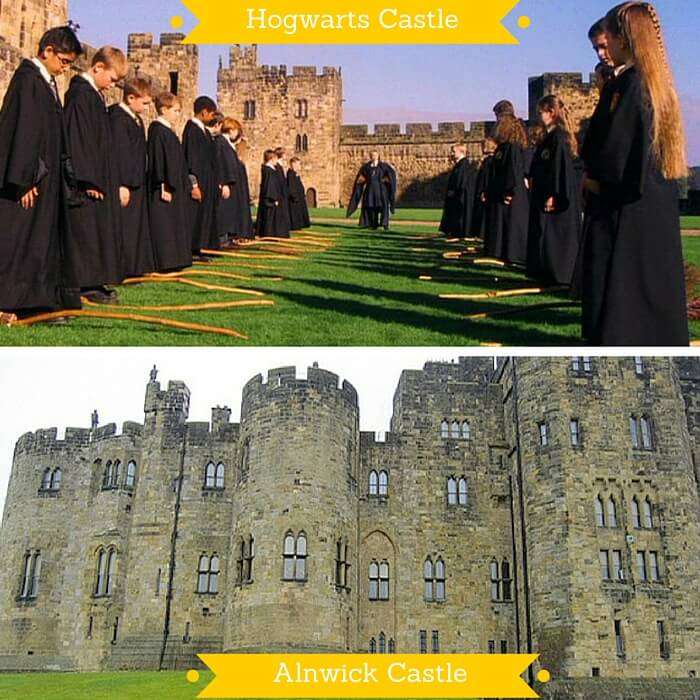 The Alnwick Castle that was used in first two Harry Potter movies as Hogwarts Castle