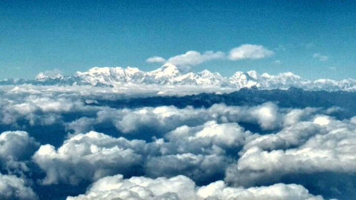 Snow capped mountains in Paro Bhutan