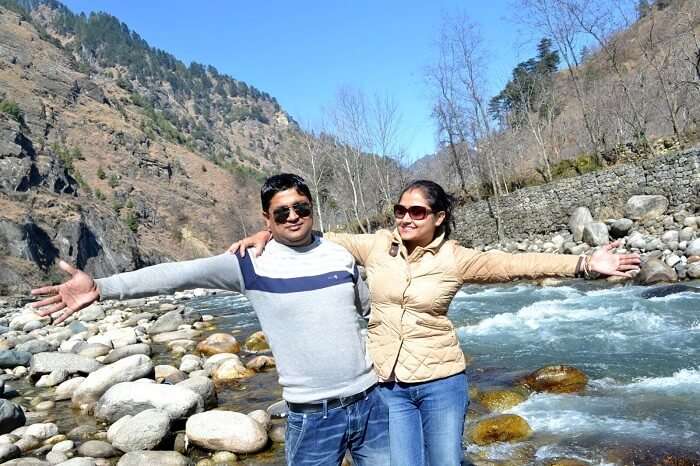 Madhumita and her husband in Manali