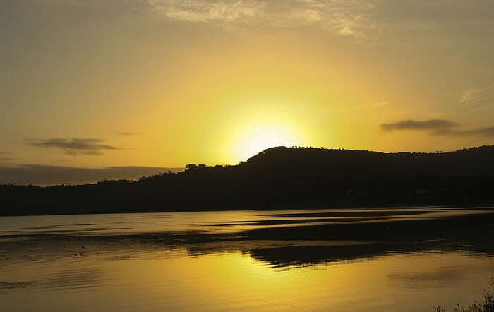 Sunset at Khadakwasla Dam – one of romantic places to visit in Pune