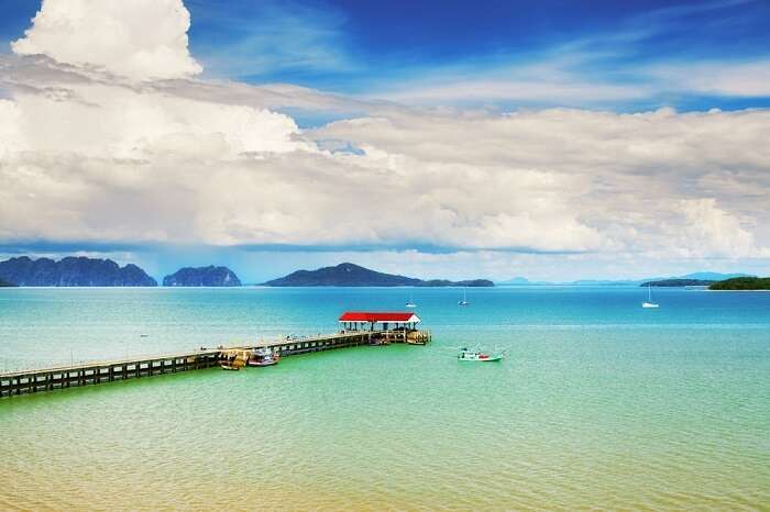 Old wooden pier in Koh Lanta is perfect for evening walks on lazy days