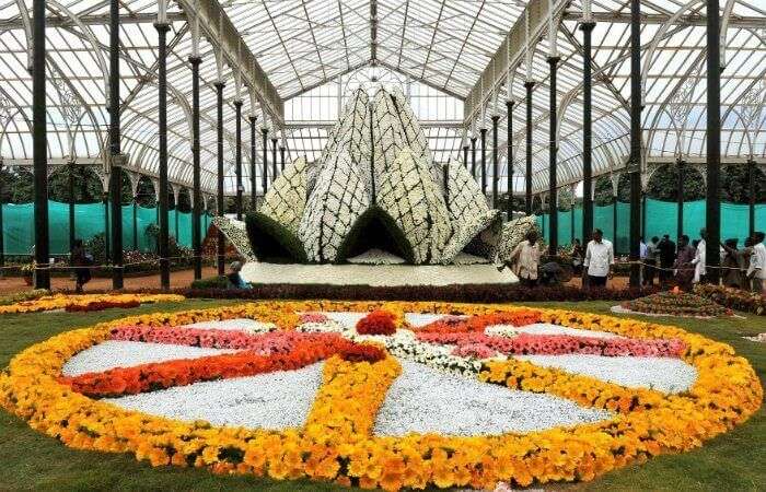 Lal Bagh Botanical Garden during its Annual Flower Show