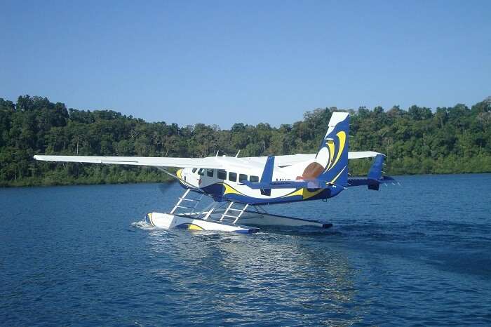 The sea plane run by Jal Hans in Andaman