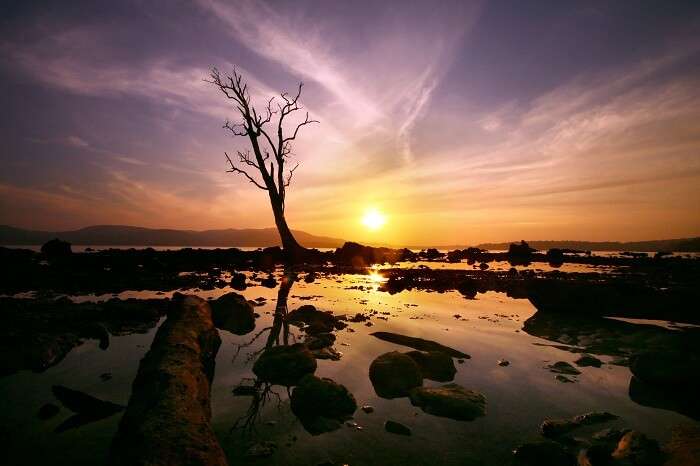 A beautiful sunset at the Andaman Islands
