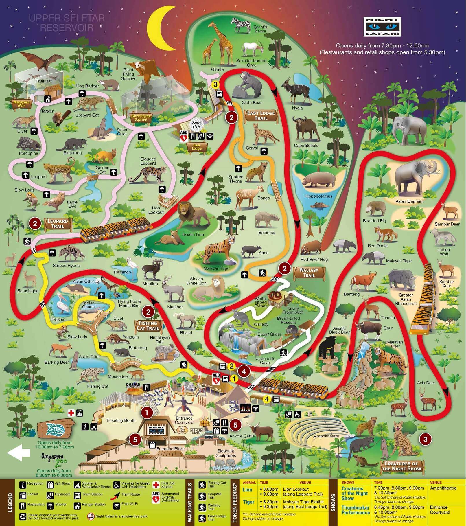 singapore zoo night safari map