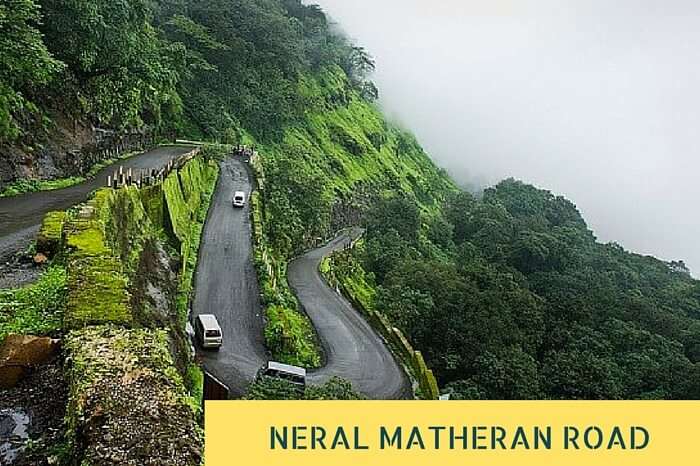 The final stretch of road to Matheran that allows automobiles