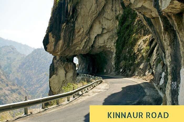 One of the many narrow dark holes and blind turns on the Kinnaur Road