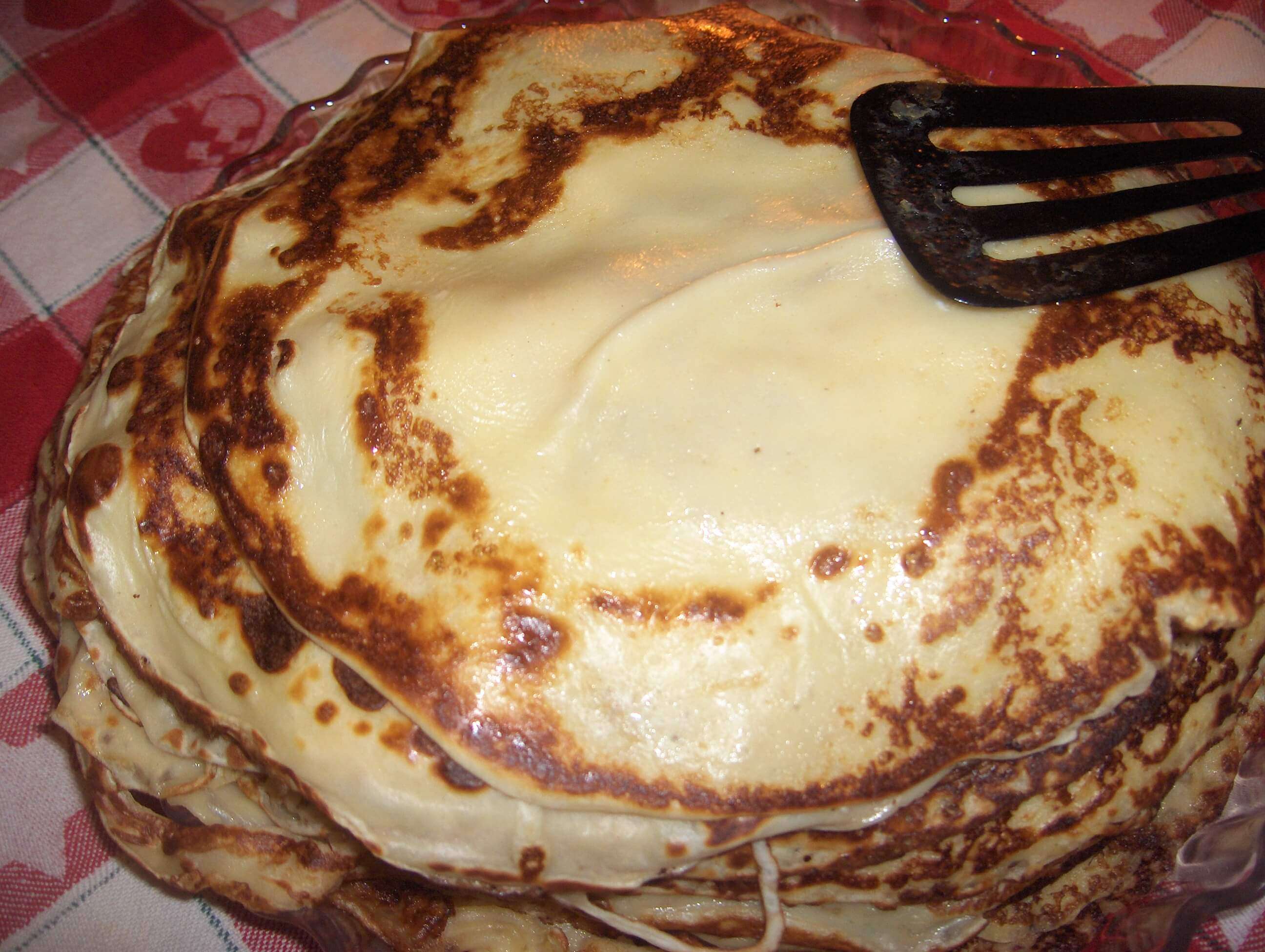 Heap of chocolate pancakes