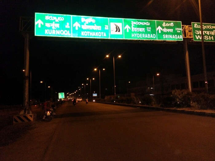 Signboard on highway