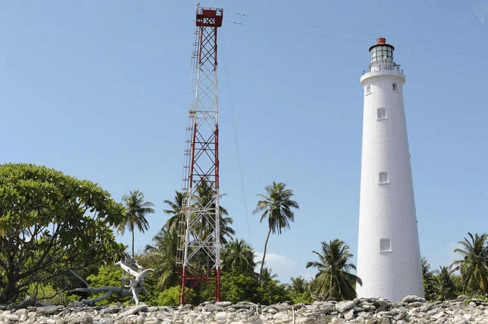 Stunning lighthouse at Minicoy Island stands tall and proud
