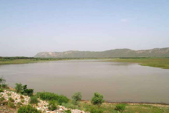 A view of the Ramgarh Lake near Jaipur