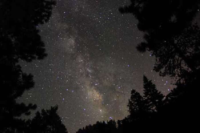 A fantastic view of the starry night from our guest house’s patio