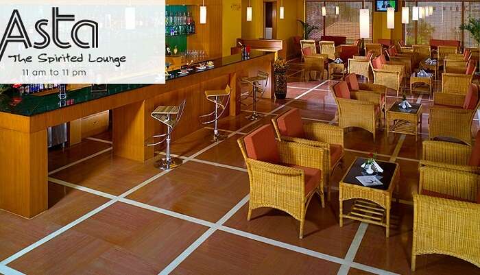 The interiors of the Asta Spirited Lounge in Pondicherry