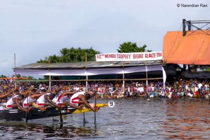 A snap from the 62nd Nehru Trophy Boat Race in Alappuzha
