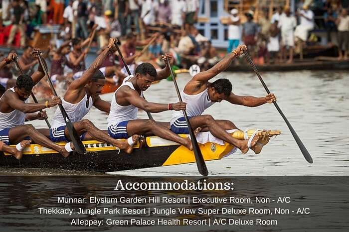 Rowers competing in the Nehru Snake Boat Race in Alappuzha