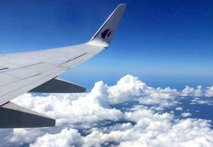 View of the clouds from the aeroplane