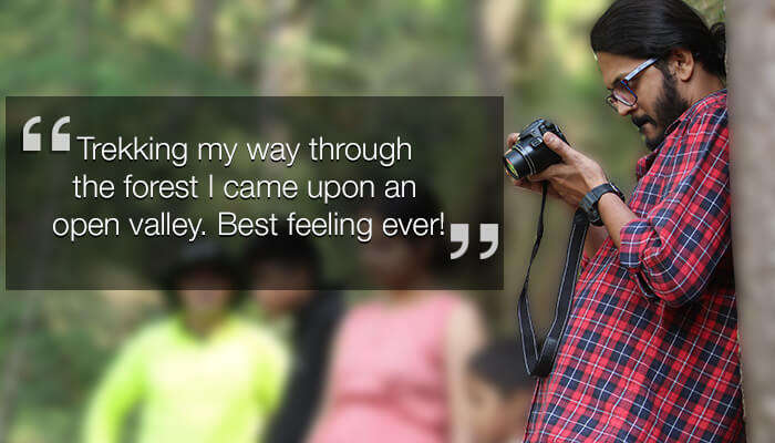 A traveler clicking pictures in Mashobra