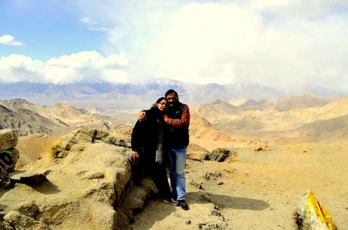 Beautiful view of the mountains in Leh