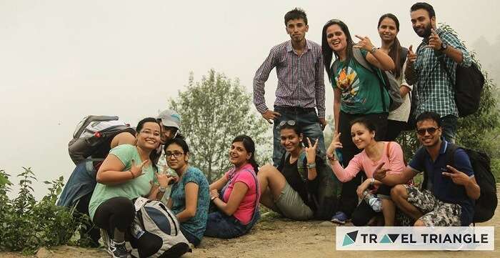 Friends in Triund in Himachal