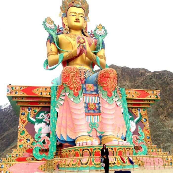 Anuradha at a famous monastery in Ladakh