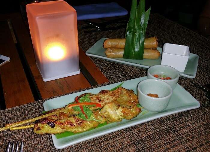 Food at Centara Ras Fushi Resort in Maldives