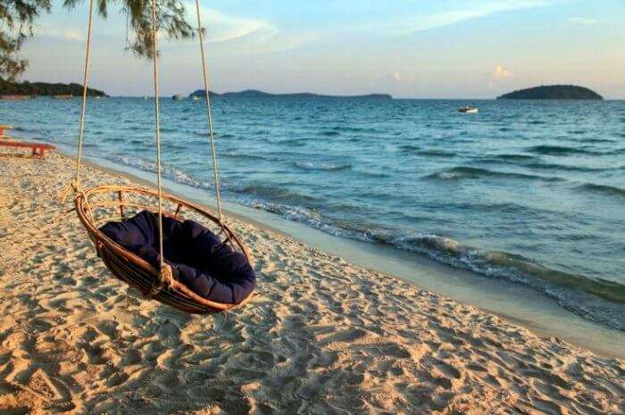 The laid-back beach of Sihanoukville in Cambodia