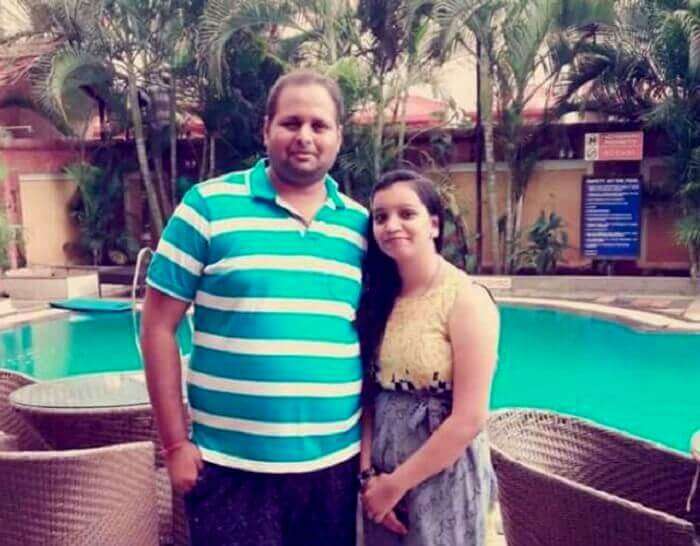 Chetan and his wife in Goa