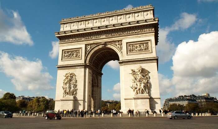 Arc de Triomphe is cited to be the most visited tourist places in Paris