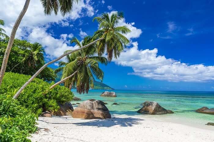 Beau Vallon Beach on island Mahe in Seychelles