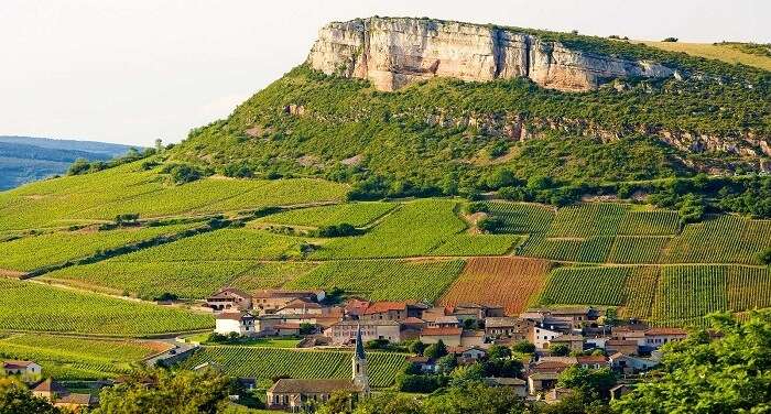 The picturesque location of Burgundy in France